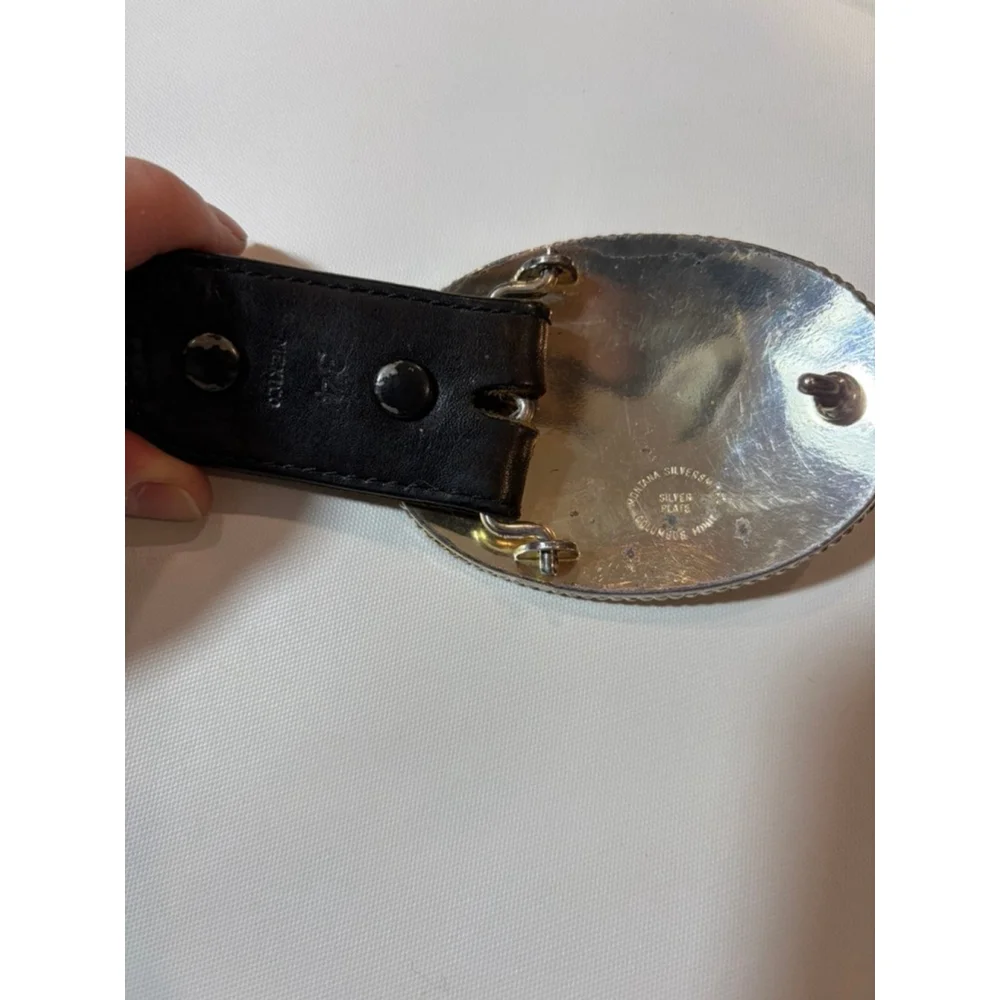 Montana Silversmiths Eagle Western Belt Silver Plated Buckle Size 34
